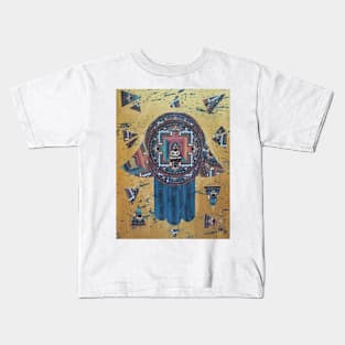 Sacred Space Hamsa by Harriette Knight Kids T-Shirt